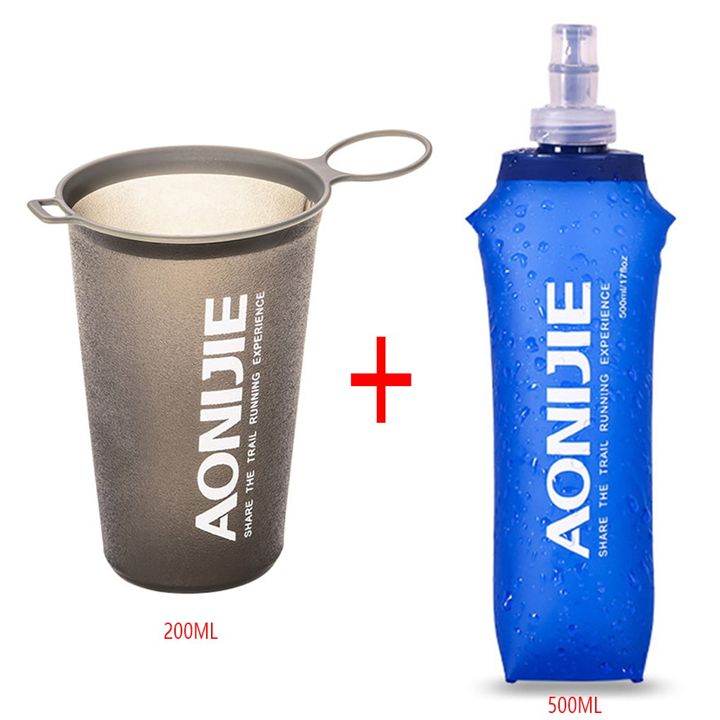 Sports 500mL Collapsible Soft Flask Kettle Outdoor Cycling Water Bottle Folding 