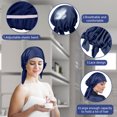 thumbnail image 4 of keepw Turban Hijab Ajustable Bleu Foncé Couvre-Chef à la Mode pour Femmes Durags Soyeux Bandanas 1 Ensemble, 4 of 6