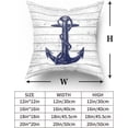 thumbnail image 5 of GZHJMY Navy Blue Anchor Throw Pillow Cover Set of 2 Nautical Pillowcases Soft Cotton Home Decorative Pillow Case Double Sided Cushion Covers 16 X 16 Inch for Indoor Outdoor Bedroom and Car, 5 of 7