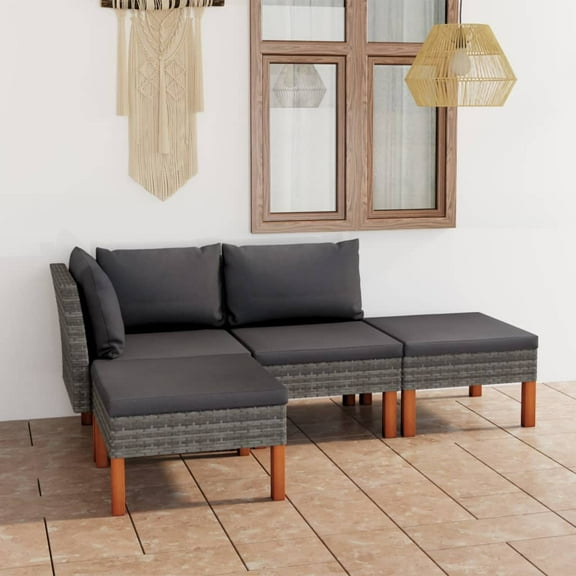 vidaXL Garden Lounge Set Gray, Anthracite