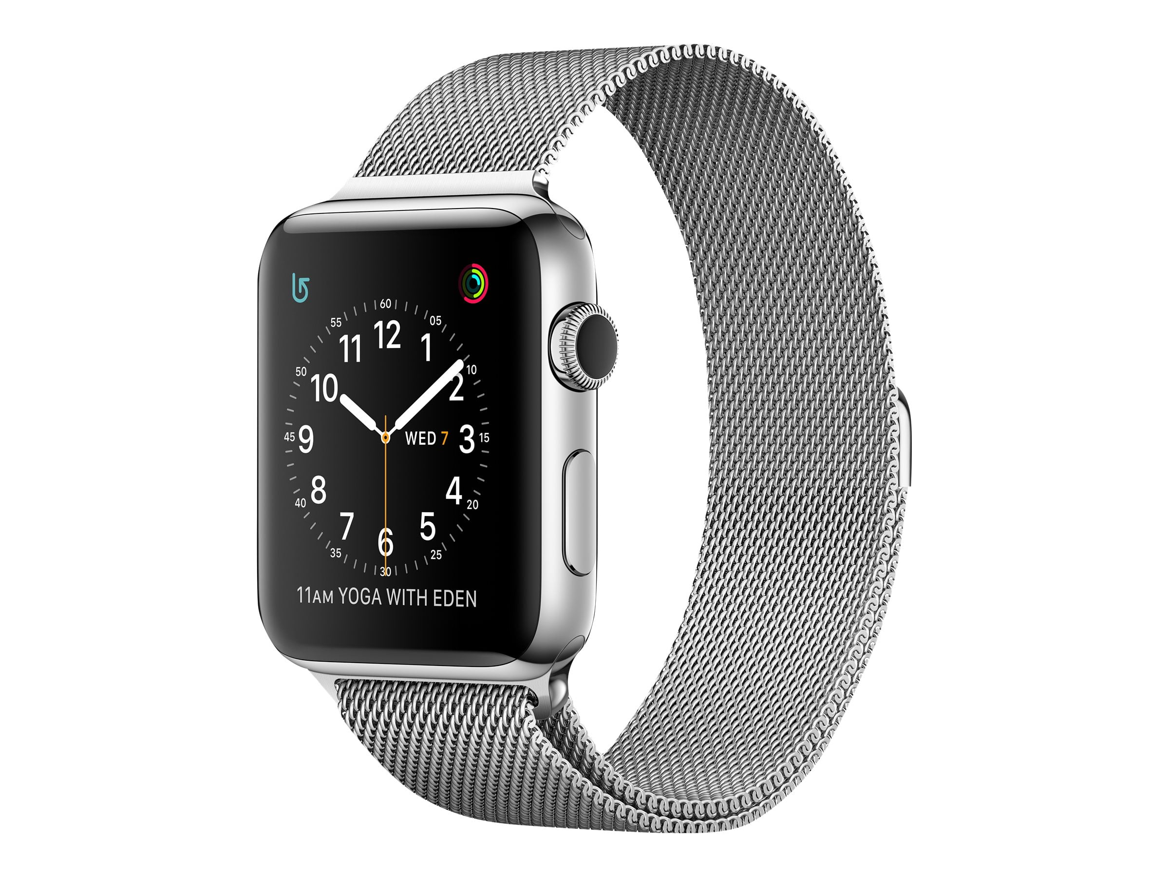 Apple Watch Series 2 - 42 mm - stainless steel - smart watch with milanese  loop - stainless steel - silver - wrist size: 5.91 in - 7.87 in - Wi-Fi, 