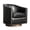 Black, variant on Flash Furniture Club Style Commercial Barrel Accent Armchair with 360° Swivel Metal Base and Black Leathersoft Upholstery with Brass Decorative Nail Head Trim