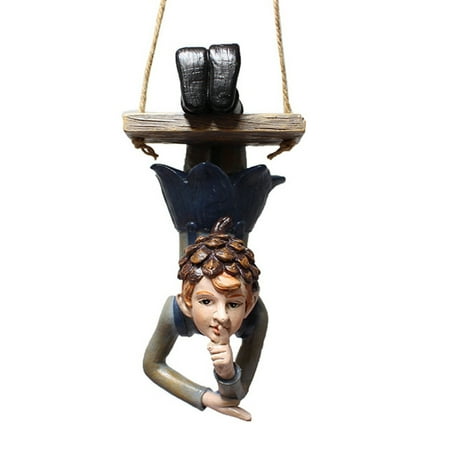 

GOODLIEST Hanging Elf Decor Create Atmosphere Fine Texture Attractive Indoor Outdoor Ornament Miniature Elf Hanging Pendant
