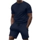 thumbnail image 1 of Conjunto de Pantalones de Dos Piezas de Color Sólido Casual de Manga Corta de los Hombres Camiseta Y Pantalones de Playa con Bolsillos Verano, 1 of 5