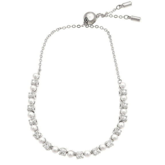 Swarovski Matrix Soft Bracelet 3Mm Rhodium Shiny White