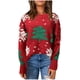 thumbnail image 2 of Puntoco suéter moda mujer Navidad manga larga Pullove cuello redondo Casual suéter tops Navidad liquidación Puntoco Puntoco-2257, 2 of 5