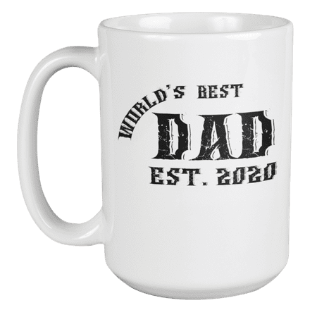 

World s Best Dad. Est. 2020. Cool Father s Day Coffee & Tea Gift Mug (15oz)