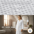 thumbnail image 3 of Lotus Linen Waffle Weave Robes for Women - Quick Dry Spa Bathrobe,  White 3 XL, 3 of 9