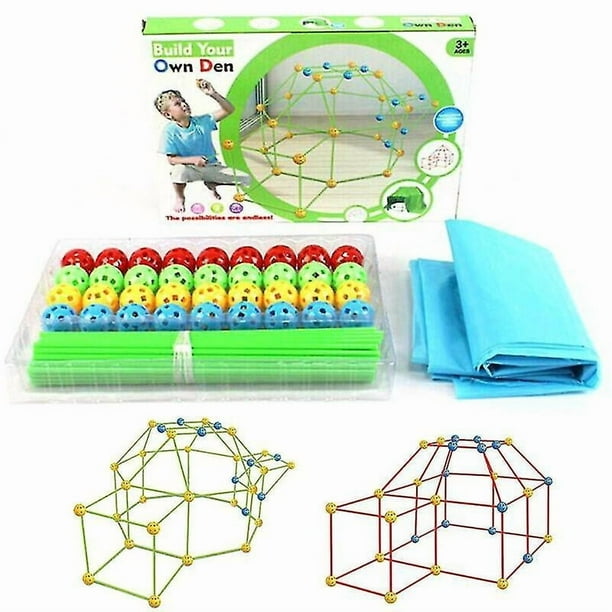 Juego de binoculares para niños Build Your Own Den, 87 piezas HUOGUO