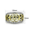 thumbnail image 2 of Womens Stainless Steel Two Toned 14K Gold Plated Celtic Crystal Anniversary Ring Size 9, 2 of 5