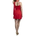 thumbnail image 5 of David’s Bridal, The Edit by DB Studio Women's Formal V-Neck Mini Dress with Scarf, Short, Charmeuse, 5 of 6