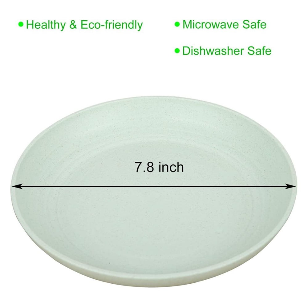 Wheat Straw Plates Reusable Plate Dishwasher and Microwave Safe