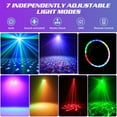 thumbnail image 4 of JAJALUYA 7-in-1 DJ Lights with Stand DMX & Remote Professional Double Head Magic Ball Stage Light with Tripod Bag, 4 of 8