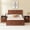 Walnut, variant on Queen Size Bed with 3D Geometric Headboard & Storage Bench, 4 Under-Bed Storage Drawers, Modern Bedroom Furniture, 100% Wood Construction, No Metal, Oak