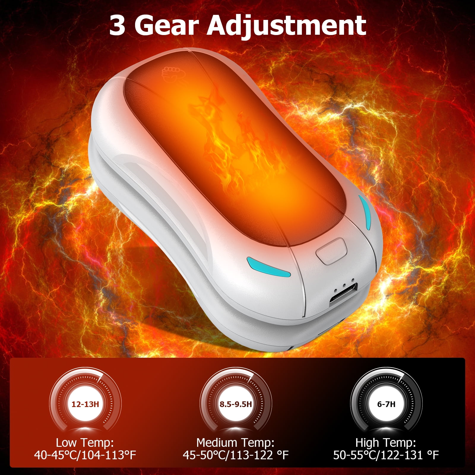 Fandliss 2-Pack Rechargeable Hand Warmers - Stylish Design