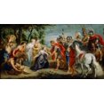 thumbnail image 2 of Rubens, Peter Paul 32x19 White Modern Wood Framed Museum Art Print Titled - David Meeting Abigail, 2 of 4