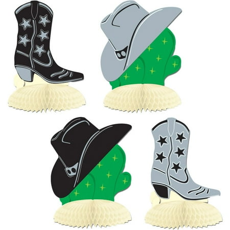 Western Playmates Centerpiece (4 Pack) - Party Supplies