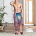 thumbnail image 2 of Fotbe Dreamy Moonlit Window Pantalones de Pijama para Hombre, Pantalones de Dormir, Pantalones de Casa con Cintura Ajustable y Bolsillos-3X-Large, 2 of 6