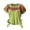 Light Green, variant on Womens T-Shirts Floral Print Plus Size Loose Casual Short Sleeve Fashion Tops Square Neck Blouse Daily Wear