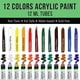 thumbnail image 4 of Wood Easel Box Set with 12 Colors, Canvas, 2-Brushes, Plastic Palette & Palette Knives (Acrylic Paint Kit), 4 of 6
