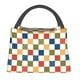 thumbnail image 1 of Fotbe Floral Checkerboard Bolsa Térmica Portátil con Estampado, Bolsa de Entrega de Alimentos Aislada, Bolsa Reutilizable de Gran Capacidad para Comidas y Supermercado, 1 of 6