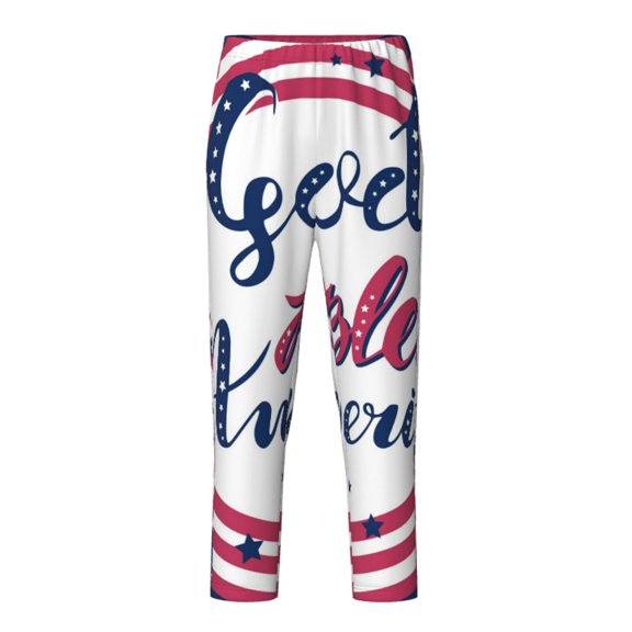 Xecao God Bless America Patriotic Star Print Teenagers' Pajama Pants Long Sleep Pants Soft Elastic Waist Pajama Bottoms Elastic waist with 2 Pockets 5-16 Years-XS(5-6)