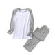 thumbnail image 1 of Conjunto de pantalón y blusa de manga larga con patchwork para hombre y mujer, 1 of 2