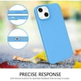 thumbnail image 5 of iPhone 14 Case, Liquid Silicone Soft Gel Rubber iPhone 14 Phone Case Slim Thin Phone Case with Microfiber Lining Shockproof Protective Phone Cases Cover for 6.1 inch iPhone 14, Sea Blue, 5 of 14