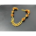thumbnail image 4 of 14k Yellow Gold Natural Rudraksha Beads Bracelet Gold Cap And Chain Bracelet, 4 of 5