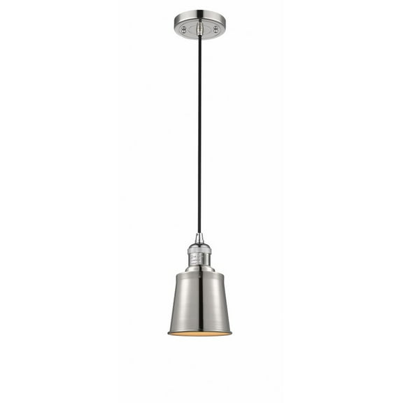 Innovations Lighting Addison - 1 Light 5" Cord Hung Mini Pendant Polished Nickel