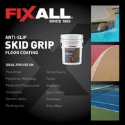 Skid Grip Anti-Slip Floor Coating, Slip-Resistant Pavement, Cement and Concrete Paint, Jet, 5 Gallon