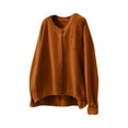 thumbnail image 4 of Women's Drop Shoulder Long Sleeve Cardigan Sweater Button Up Pocket Front Cardigans Lightweight Knit Tops Lightweight Cardigan for Women plus Size Comfy Knit Cardigan Wool Short Sweater Summer, 4 of 4