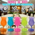 thumbnail image 6 of Fun Express 12 Pieces Plastic Tropical Hurricane Glasses, Holds 16 oz, BPA Free Plastic, Beach Party Supplies, Multi-Color, 6 of 7
