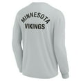 thumbnail image 3 of Unisex Fanatics Gray Minnesota Vikings Elements Super Soft Long Sleeve T-Shirt, 3 of 3