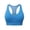 Blue, variant on Women's High-Impact Front Zip Sports Bra with Mesh Back - Full Coverage Racerback Workout Crop Top for Running & Training