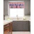 thumbnail image 5 of Curtain Valance for WindowsSummer Mother's Day Purple Floral in Vase Kitchen Valances Rod Pocket Short Curtains,Watercolor Texts on Pink Window Treatment Panel for Living Room Bathroom Bedroom, 5 of 8