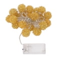 thumbnail image 2 of Cadena de luces LED ANGGREK Bolas de Metal Diseño Hueco Dorado 20 LED Para fiesta, 2 of 8