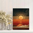thumbnail image 2 of UXIEQU Abstract Retro Sunset Mountain Canvas Print 15.75x11.81 Inches, 2 of 8