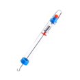 thumbnail image 1 of Portable Mechanical Scale Plastic Transparent Spring Scale Cylinder Dynamometer Spring Balance 25N/ 2500g with with Hanging Hook, 1 of 3
