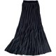 thumbnail image 1 of Falda larga plisada de terciopelo para mujer Negro Talla única Negro Talla única Xishao ropa, 1 of 2