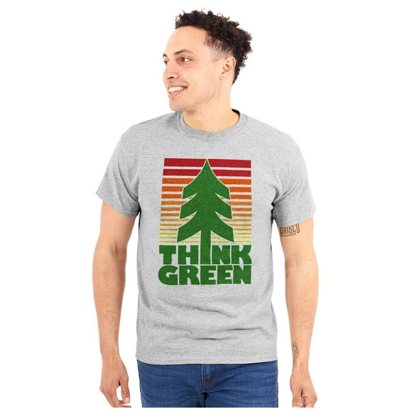 Earth Day Think Green Nature Lovers Plus Size Crewneck Graphic Tee Shirt Brisco Brands 2X
