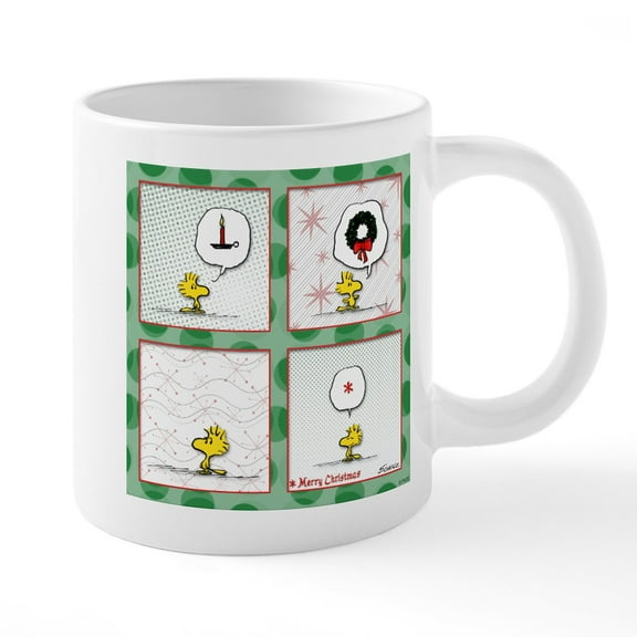 CafePress - A Very Woodstock Christmas Mug - 20 Oz White Ceramic Mega Mug