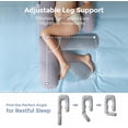 thumbnail image 4 of Pregnancy Pillow with Cooling Cover, Dreamlign U Pro Maternity Adjustable Leg - Support for Back, HIPS, Belly, Legs Pregnant Women, 50-72 Inch Full Body Pillow, Grey, 4 of 4
