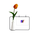 thumbnail image 1 of Tarjeta de jarrón artificial de tulipanes, 1 of 3