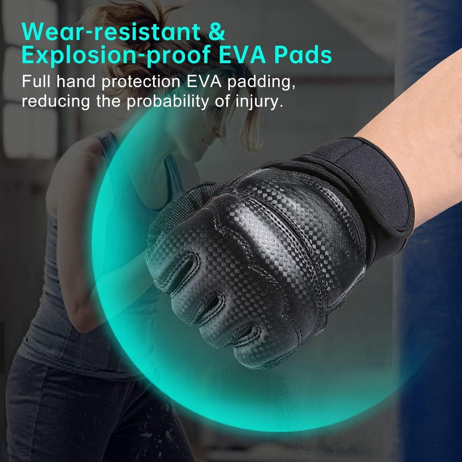 Kickboxing Sparring Gloves TKD Gloves for Men Women Half Finger Boxing Gloves Fighting Gloves Boxing Gloves for Punching Bag  Gloves for Men Women Black