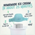 thumbnail image 3 of Nostalgia 6-Quart Ice Cream Machine, Parlor Style Electric Ice Cream Maker, White and Blue, 3 of 8