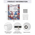 thumbnail image 2 of 4th of July RV Awning Sun Shade Screen 9'X7' American Flag Gnomes Mesh Sunscreen Daisy Stars Ribbon Fireworks Awning Shade Screen with Zipper UV Blocker Completed Kits for RV Motorhome Camper, 2 of 7