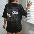 thumbnail image 5 of T Shirts for Women Casual Tops Novelty Letter Graphic Oversized Drop Shoulder Longline Tee Shirt Top, 5 of 8