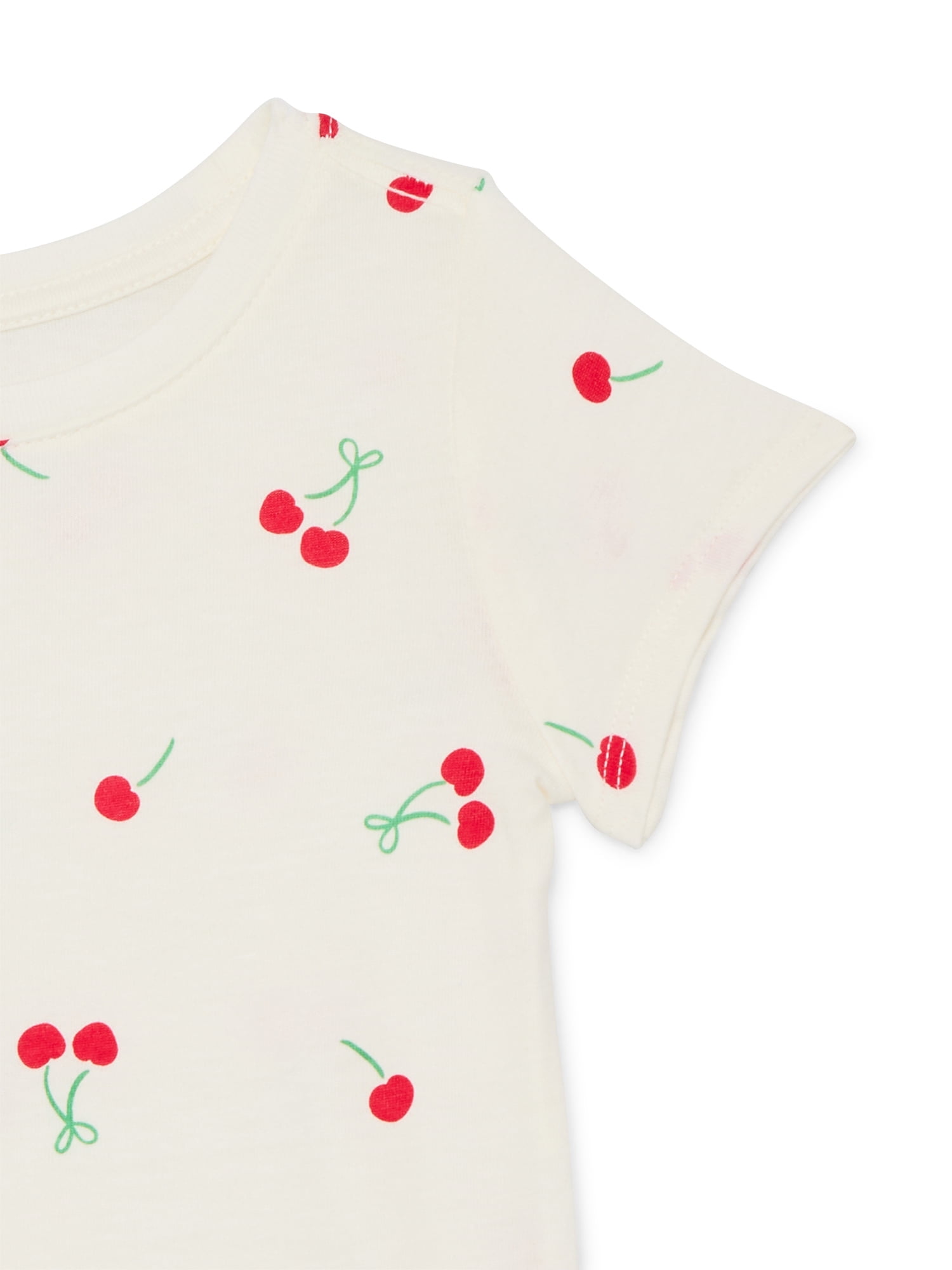 Wonder Nation Toddler Girls Tee with Short Sleeves, Sizes 18M-5T