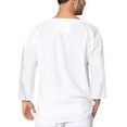 thumbnail image 5 of IROINNID Deals Mens Pullover Shirts Long Sleeve Solid Color V-Neck Shirts Pullover Blouse Tops,White, 5 of 7